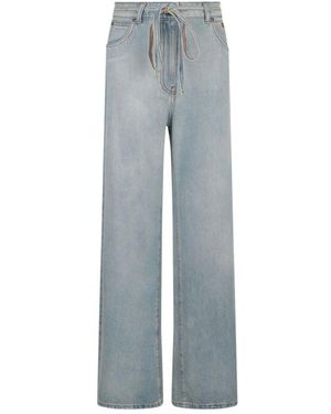 MSGM Hellblaue Gerades Jeans - Grau