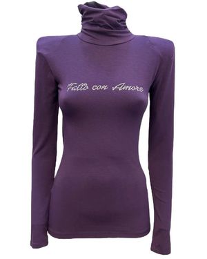 Giulia N Couture Lila Rollkragenpullover