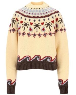 Alanui Round-Neck Knitwear - Giallo