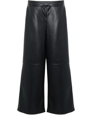 Max Mara Broeken ,Zwart ,Leer Leren Broek