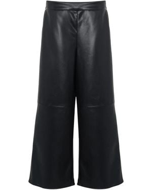 Max Mara Broeken ,Zwart ,Leer Leren Broek