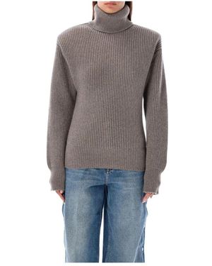 Stella McCartney Gemütlicher taupe strick aw24 - Grau