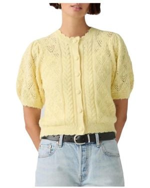 Levi's Pauline Pointelle Kurzarm-Strickjacke - Mettallic