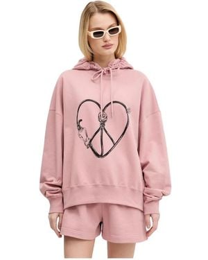 Moschino Shirt-Layered Hoodie - Roze