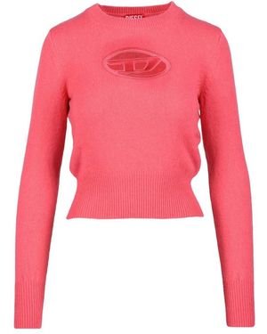 DIESEL Round-Neck Knitwear - Red