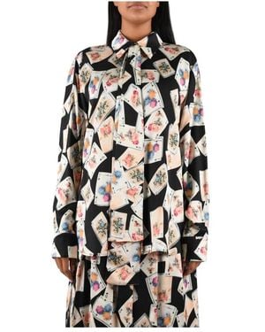 MSGM Blossom Cards Overhemd - Zwart