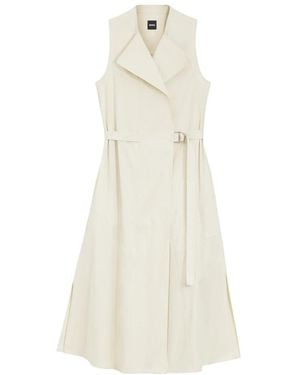 BOSS Kleedjes ,Katoen Dimosa 2 Wrap Dress - Naturel