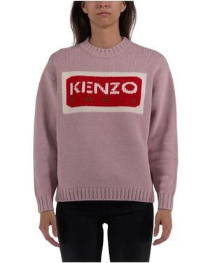 KENZO Round-Neck Knitwear - Red