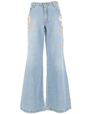 Ermanno Scervino Wide Jeans - Azul