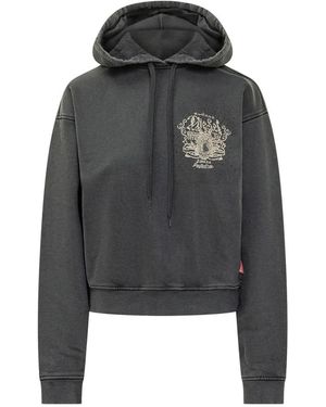 DIESEL Hoodies & Sweatvesten ,Zwart ,Katoen F-Phoeny Felpa
