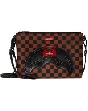 Sprayground Tassen ,Veelkleurig ,Sip Clear Sm Eyes Clutch Schouderband - Zwart
