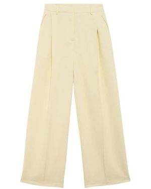 Alpha Studio Pantalone Con Pinces Wide Leg - Naturel