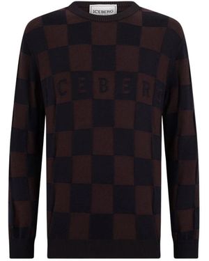 Iceberg Rundhals-Pullover - Blau
