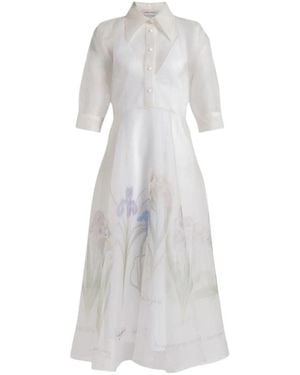 Alberta Ferretti Shirt Dresses - White