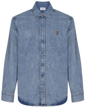 Ami Paris Denim Shirts - Azul