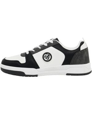 carlo colucci Atletico Sneaker Wit/Antraciet Urban Stijl - Zwart