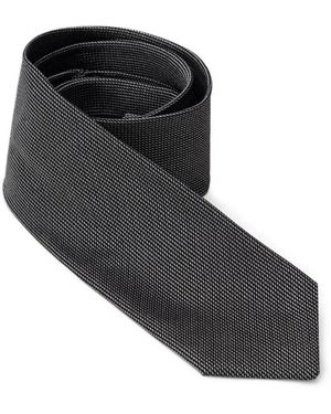 Jil Sander Graue Seidenjacquard Fliege - Schwarz