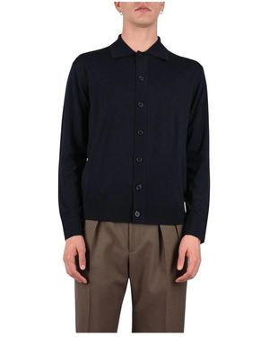 Paolo Pecora Overhemden ,Blauw ,Katoen Gebreide Polo - Zwart