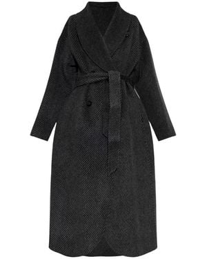 Emporio Armani Belted Coats - Negro