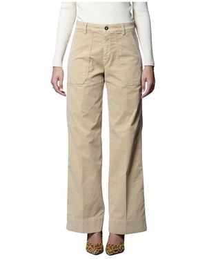 Mason's Wide Trousers - Natural