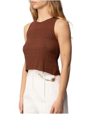 Akep Sleeveless Tops - Marrone