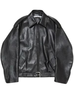 Acne Studios Leather Jackets - Black