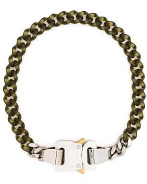 1017 ALYX 9SM Collana verde con fibbia rollercoaster - Metallizzato