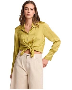 Kocca Overhemden ,Groen ,Karalippo Viscose Shirt - Geel