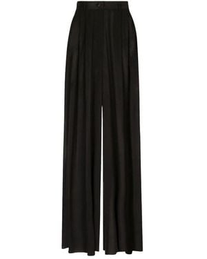 Dolce & Gabbana Silk Pants - Black