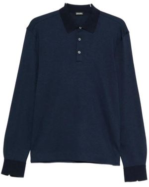 ZEGNA Polo Shirts - Blue