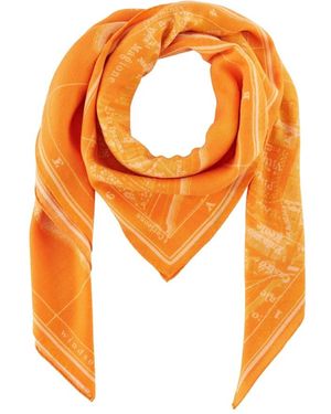 Windsor. Accessoires ,Oranje ,Wol Stadsprint Sjaal
