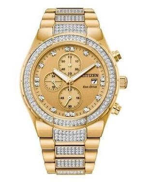 Citizen Accessoires ,Geel ,Roestvrijstalen Horloge - Metallic