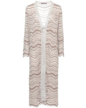 D.exterior Cardigan Mit Geometrischem Muster - Natur