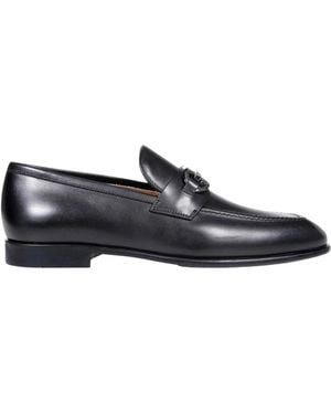 Ferragamo Schoenen ,Zwart ,Leer Foster Loafer - Blauw