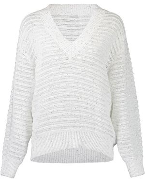 Brunello Cucinelli V-Neck Knitwear - Blanco