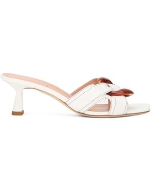 Alberta Ferretti Heeled Mules - White