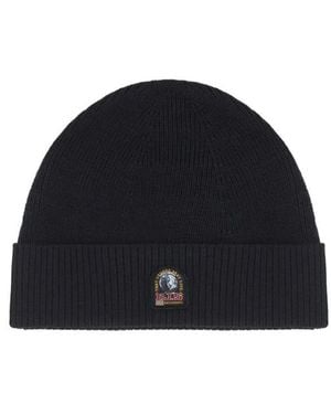 Parajumpers Gerippte merinowoll-beanie-mütze - Blau