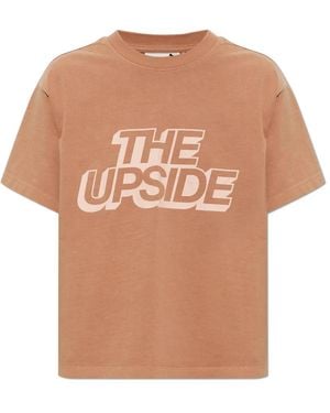 The Upside Tops ,Bruin ,Katoen Jacob T-Shirt - Naturel