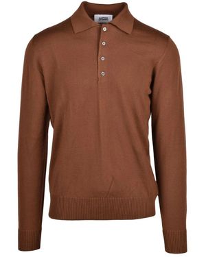 Alpha Studio Polo Shirts - Marrone