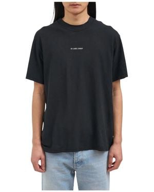 44 Label Group Tops ,Zwart ,T-Shirt Met Korte Mouwen En Geborduurd Logo