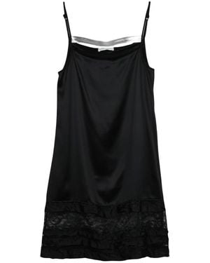 Niccolò Pasqualetti Baby Doll Satin Kleid - Schwarz