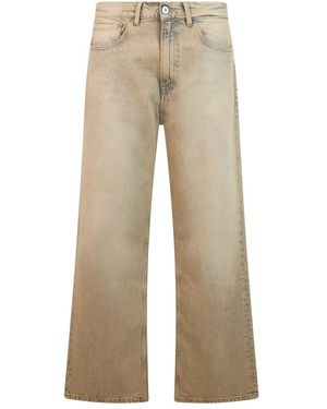 Our Legacy Jeans ,Katoen Jeans Met Wijde Pijpen - Naturel