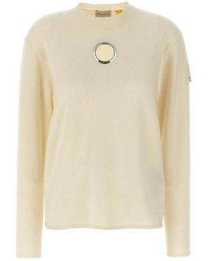 Moncler Round-Neck Knitwear - Natural
