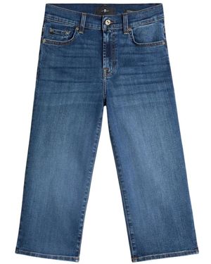 7 For All Mankind Cropped Jeans - Blauw