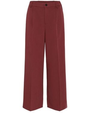 Kaffe Wide Trousers - Rojo