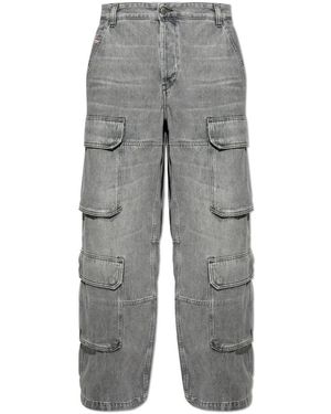 DIESEL Wide Jeans - Grigio
