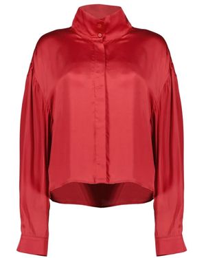 IRO Overhemden ,Rood ,Satijn High Neck Top