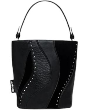 Desigual Damen Schultertasche, Kunstleder - Schwarz