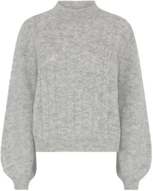Bruuns Bazaar Round-Neck Strickwaren - Grau