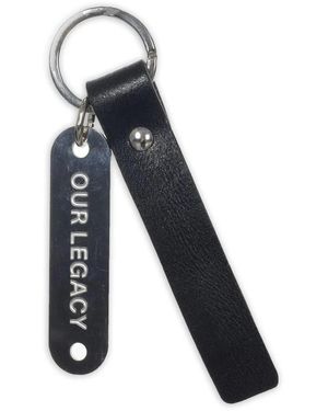 Our Legacy Accessoires ,Zwart ,Leer Ring Sleutelhanger - Blauw